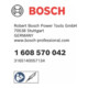 Mandrin à pince de serrage Bosch avec écrou de serrage 1/4", pour meuleuse droite Bosch pour GGS 16-4