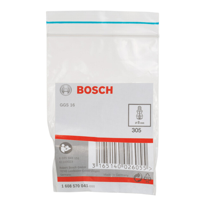 Mandrin à pince de serrage Bosch avec écrou de serrage 8 mm pour meuleuse droite Bosch pour GGS 16
