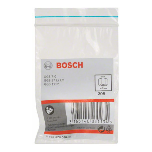 Mandrin à pince de serrage Bosch avec écrou de serrage 8 mm pour meuleuses droites Bosch