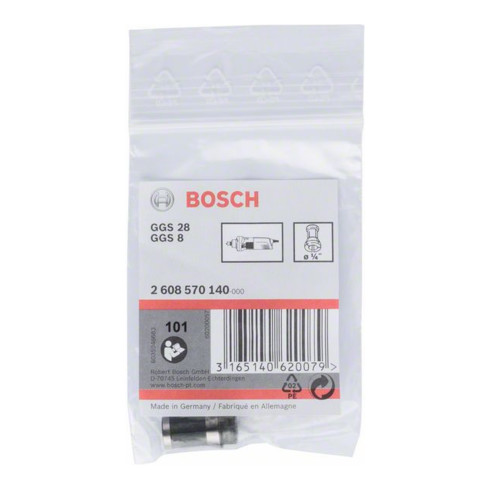 Mandrin à pince de serrage Bosch sans écrou de serrage 1/4", pour meuleuses droites Bosch