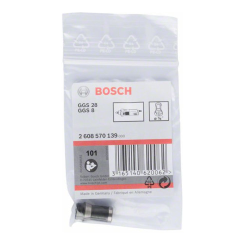 Mandrin à pince de serrage Bosch sans écrou de serrage 1/8", pour meuleuses droites Bosch