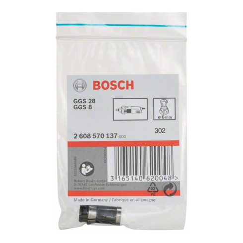 Mandrin à pince de serrage Bosch sans écrou de serrage 6 mm pour meuleuses droites Bosch