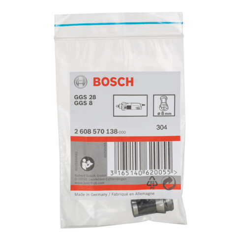 Mandrin à pince de serrage Bosch sans écrou de serrage 8 mm pour meuleuses droites Bosch