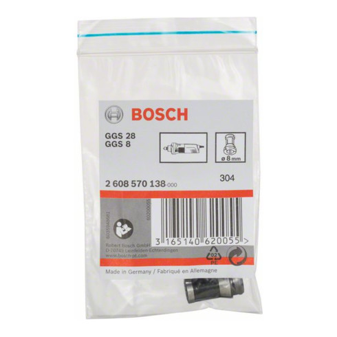 Mandrin à pince de serrage Bosch sans écrou de serrage 8 mm pour meuleuses droites Bosch
