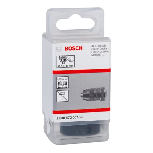 Mandrin à serrage rapide Bosch jusqu'à 10 mm 0,5 à 10 mm 1/2" à 20
