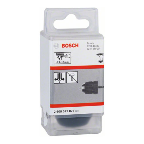 Mandrin à serrage rapide Bosch jusqu'à 10 mm 1 à 10 mm 1/4" à 6k