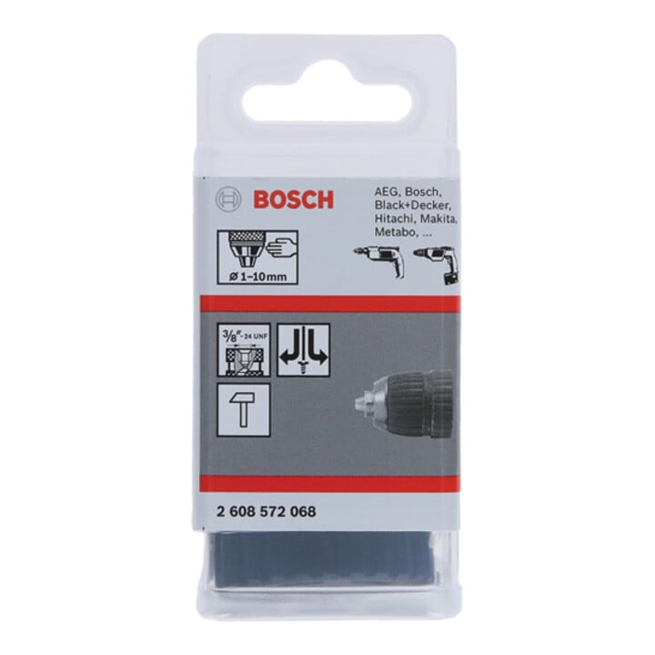 Mandrin à serrage rapide Bosch jusqu'à 10 mm 1 à 10 mm 3/8" jusqu'à 24