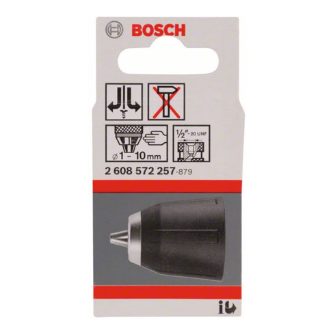 Mandrin à serrage rapide Bosch jusqu'à 10 mm 1 à 10 mm pour GSR 10.8 V-LI-2 Professional