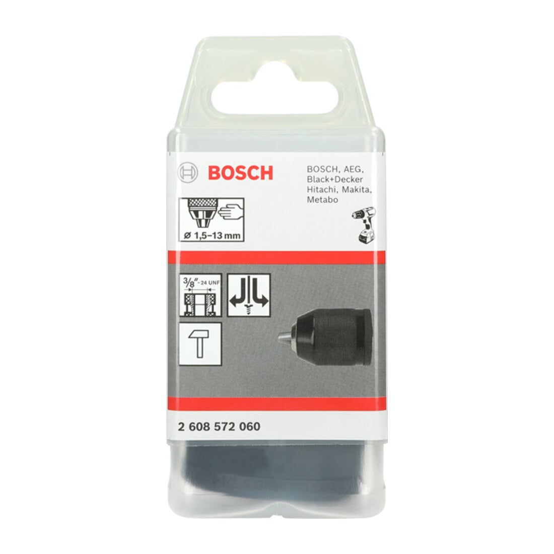 Mandrin à serrage rapide Bosch jusqu'à 13 mm 2 à 13 mm 3/8" jusqu'à 24