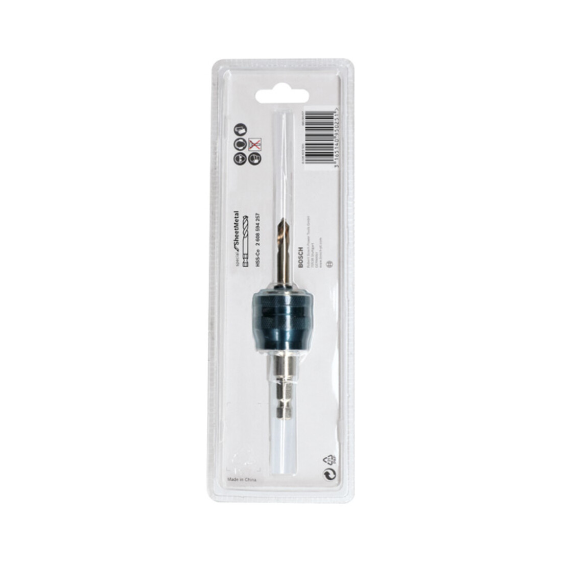 Mandrin Bosch PC Plus 3/8", 8,7 mm Foret de centrage HSS-G 7,15 x 65 mm