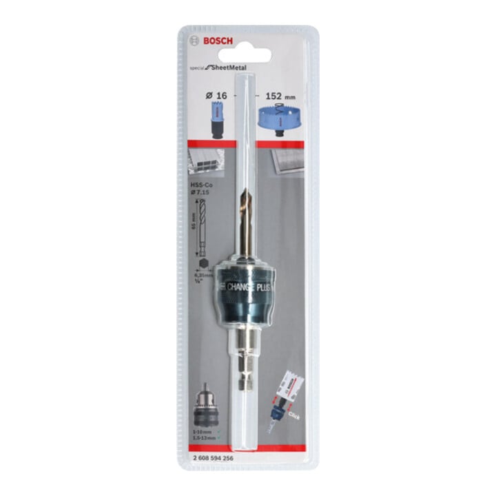 Mandrin Bosch PC Plus 3/8", 8,7 mm Foret de centrage HSS-G 7,15 x 65 mm