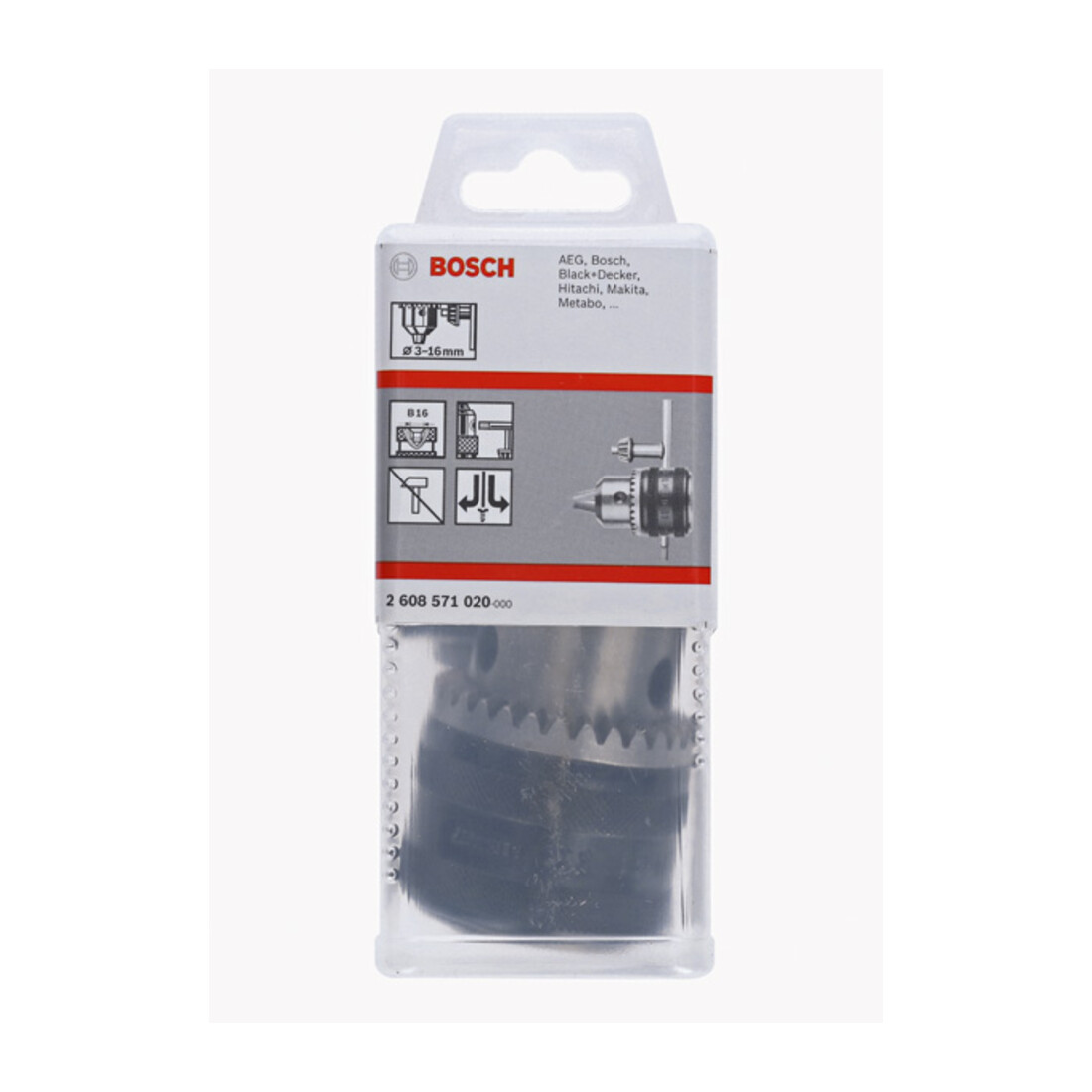 Mandrin de perçage pour araignée Bosch jusqu'à 16 mm 3 - 16 mm B-16