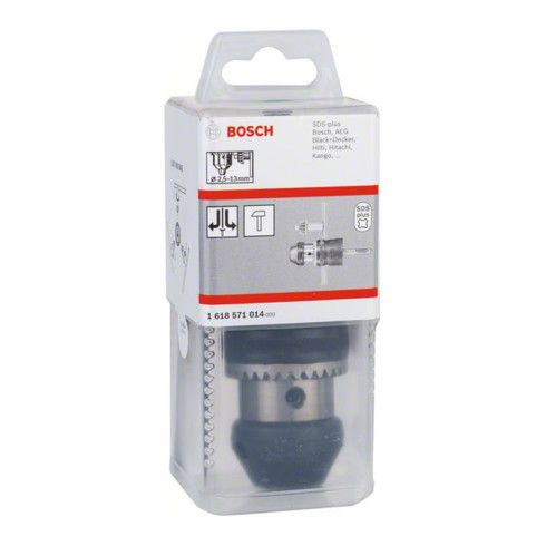 Mandrin de perçage pour engrenages Bosch jusqu'à 13 mm 2,5 - 13 mm SDS plus avec dispositif de blocage de la force de serrage