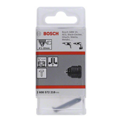 Bosch Mandrino rapido fino a 10mm 1 a 10mm 1/2" fino a 20