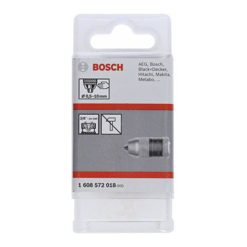 Bosch Mandrino rapido fino a 10mm da 0,5 a 10mm da 3/8" a 24