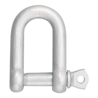 Manille cap.charge 800 kg étrier/boulon 16 mm forme droite