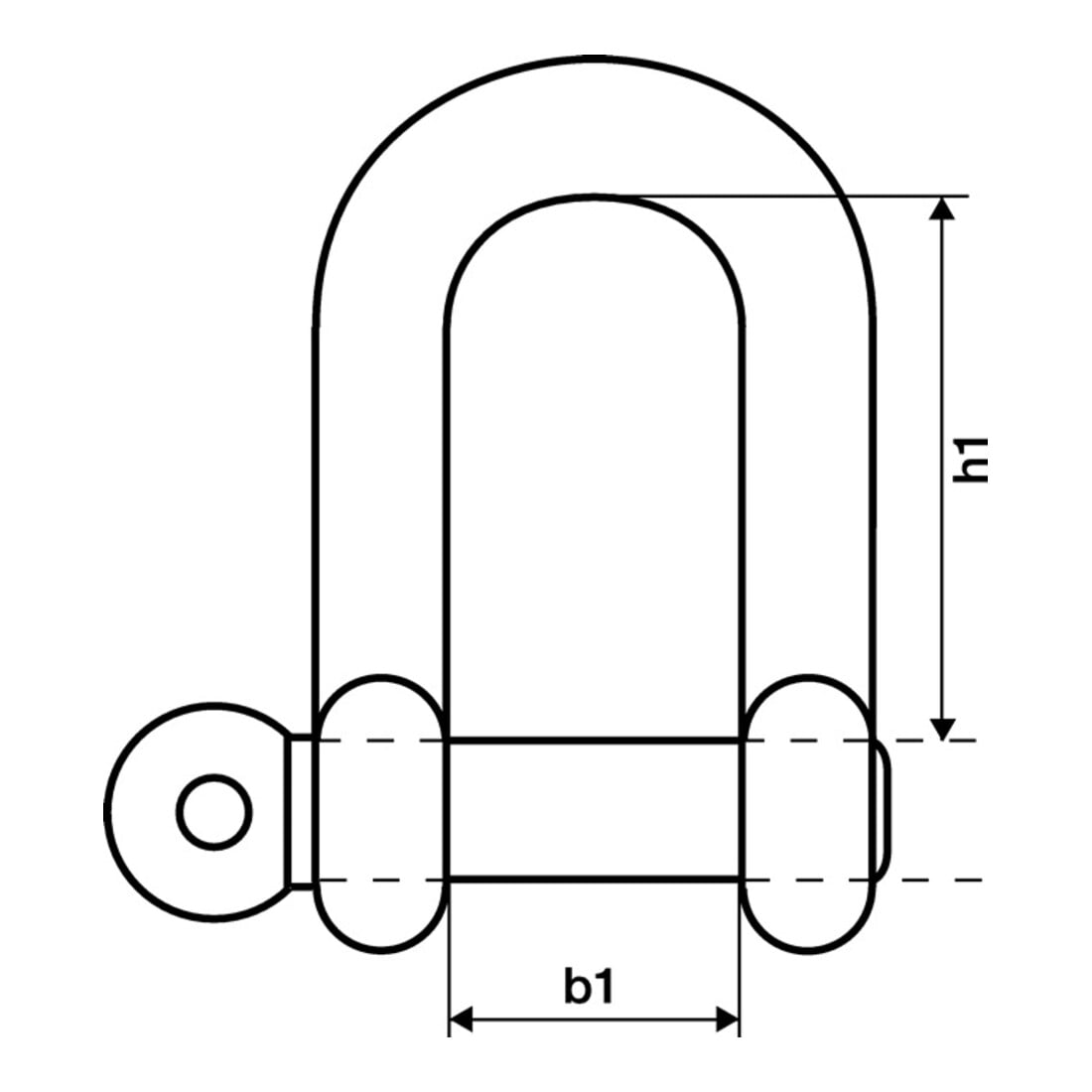 Manille forgée 1/4 pouce axe Capacité env. 0,1 t
