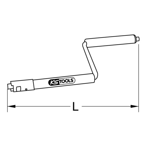 Manivelle pour canne autobloquante, Ø 12 mm