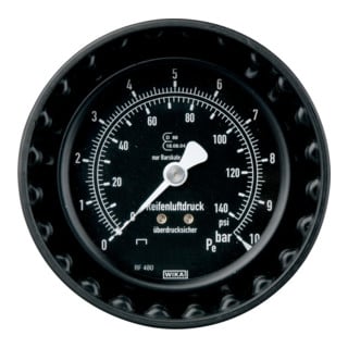 Manomètre METABO Ø 80 mm avec capuchon de protection (1-10 bar) pour RF 48