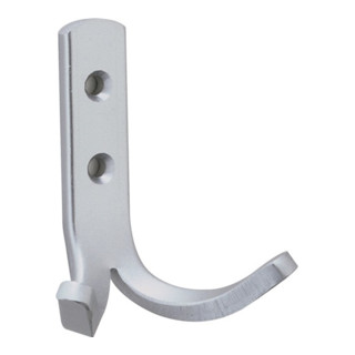 Mantelh.Einfachhaken A.30mm Alu silberfarben eloxiert H.60mm