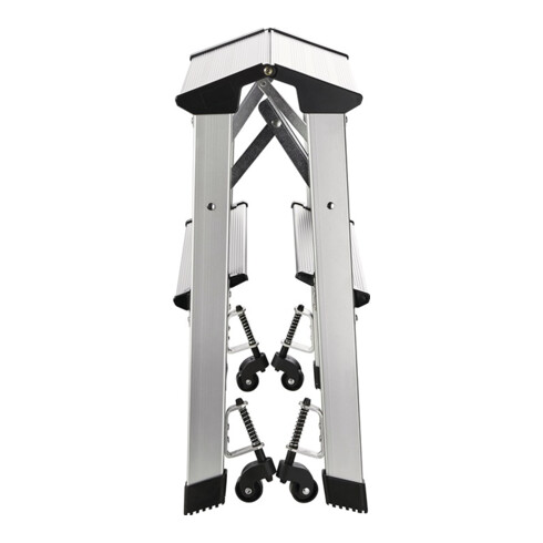 Marchepied pliant 2 marches hauteur plateforme 440 mm aluminium mobile