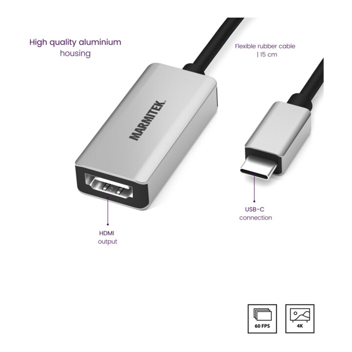 MARMITEK Adaptateur USB Type C HDMI ConUSB-C/HD