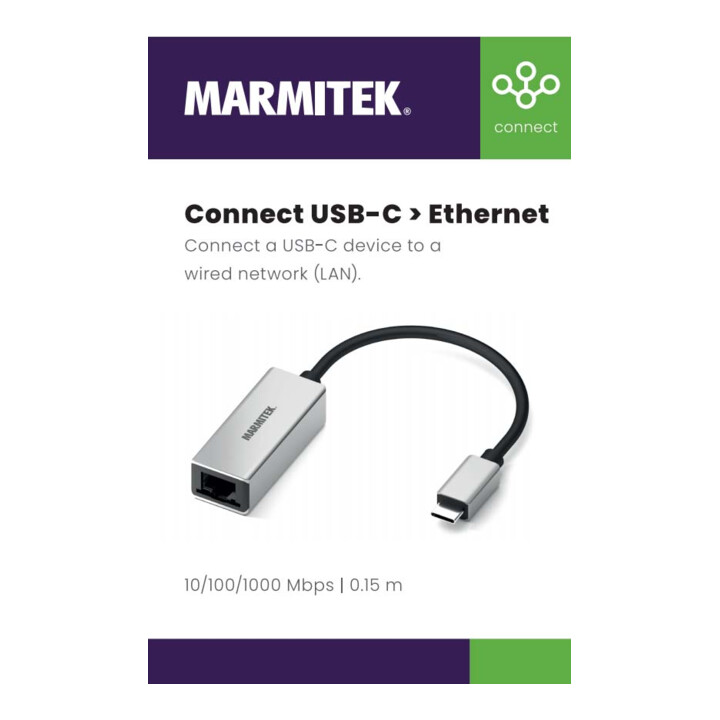 MARMITEK Adapter USB Typ C zu Ethernet ConUSB-C/Et