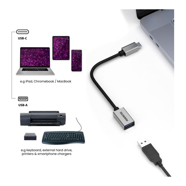 MARMITEK Adapter USB Typ C zu USB-A ConUSB-C/A