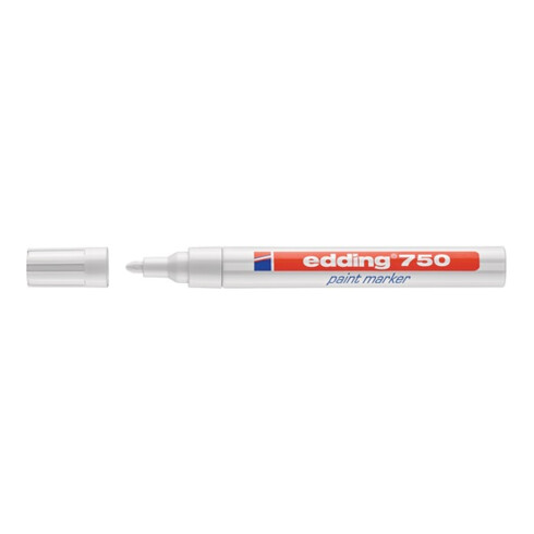 Marqueur à encre EDDING 750 blanc graduation 2-4 mm pointe ronde