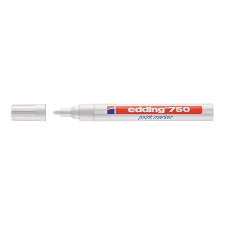 Marqueur à encre EDDING 750 blanc graduation 2-4 mm pointe ronde