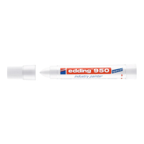 Marqueur craie 950 blanc graduation 10 mm pointe ronde EDDING
