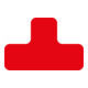 Marqueur d'emplacement Eichner T-Pièce PVC Rouge-1