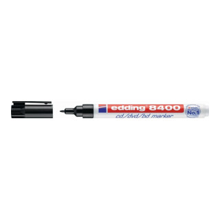 Marqueur p. CD/DVD/BD 8400 noir graduation 0,5-1 mm pointe ronde EDDING