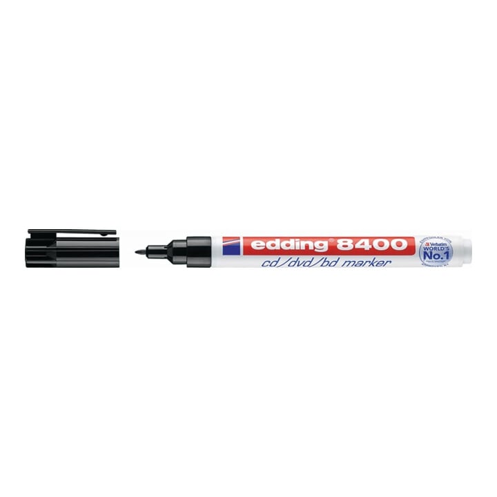 Marqueur p. CD/DVD/BD 8400 noir graduation 0,5-1 mm pointe ronde EDDING