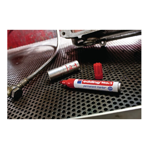 Marqueur permanent no.1 rouge graduation 1-5 mm pointe conique