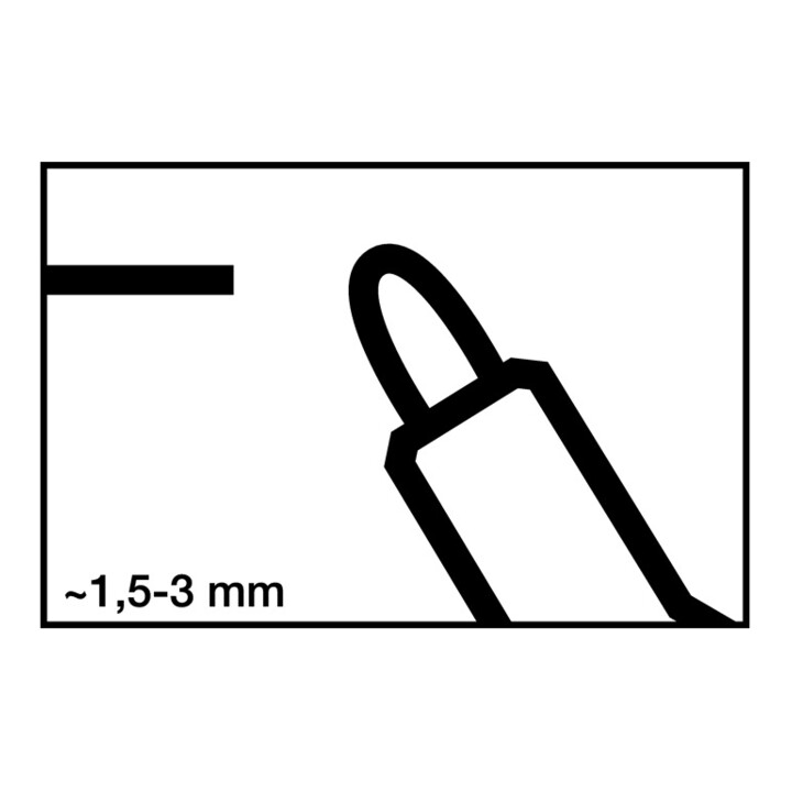 Marqueurs p. tableau blanc 250 rouge graduation 1,5-3 mm pointe ronde EDDING