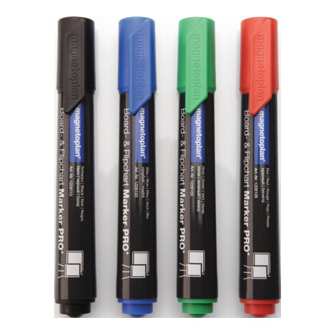 Marqueurs p. tableau blanc bleu/vert/rouge/noir graduation 1,5-3 mm pointe ronde