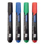 Marqueurs p. tableau blanc bleu/vert/rouge/noir graduation 1,5-3 mm pointe ronde