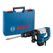 Marteau à percussion Bosch avec SDS max GSH 5, poignée supplémentaire, 1 ciseau à bois pointu de 280 mm