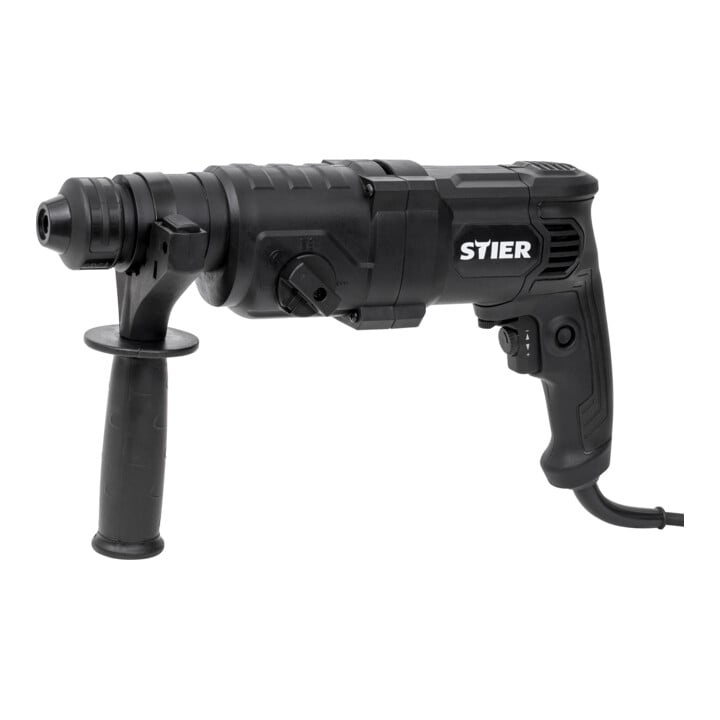 Set STIER Perforateur SDS-Plus, 800W (professionnel) + Jeu de forets et burins, 17 pièces