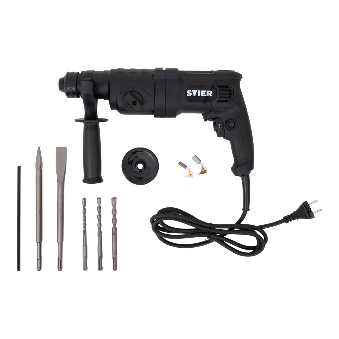 Marteau à percussion STIER SHB-T-4900, 800 W, 3,3 J, 0-4 900 coups/min, attachement SDS-Plus