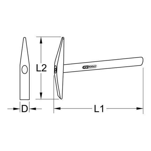 Marteau à piquer les soudures, 300 g