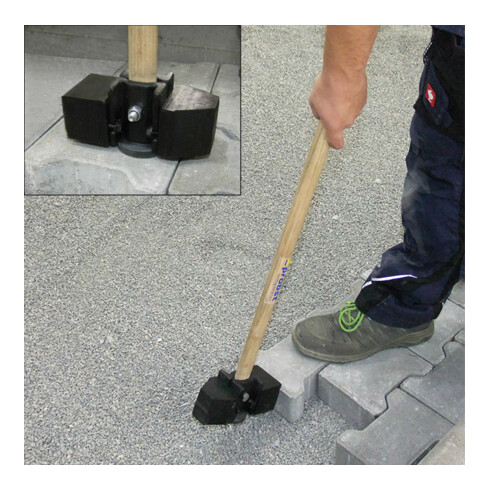 Marteau caoutchouc GH ERGO K poids propre 2,5kg noir manche L. 400 mm PROBST