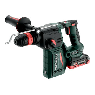 Marteau combiné sans fil Metabo KH 18 LTX BL 24 Qavec mandrin Metabo-Quick ; metaBOX 165 L ; 18V 2x4Ah LiHD + ASC 55