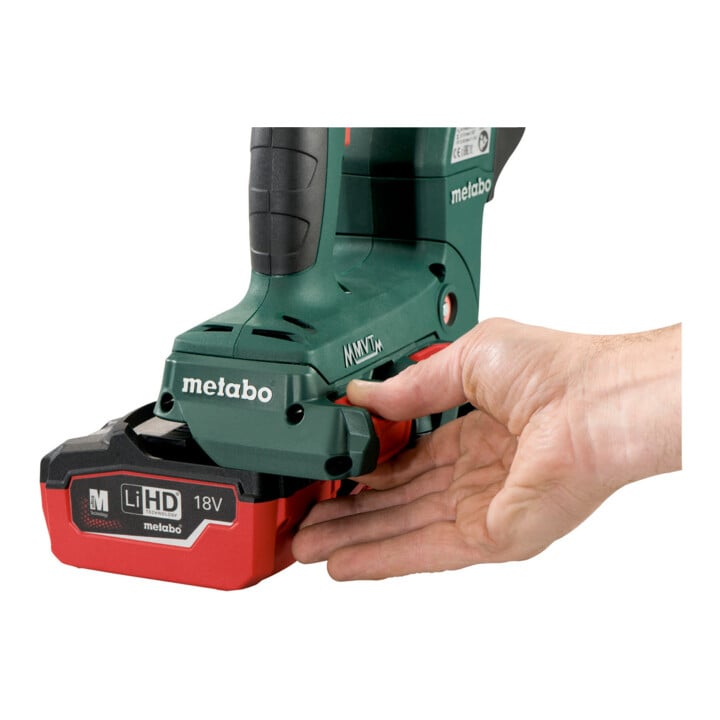 Marteau combiné sans fil Metabo KHA 36-18V LTX , avec mandrin de rechange rapide Quick de Metabo, MetaLoc