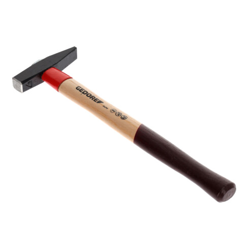 Marteau de serrurier Gedore avec poignée en frêne, avec protection de poignée
