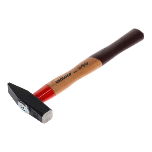 Marteau d'ajusteur Gedore avec manche en hickory, avec protection du manche, forme anglaise