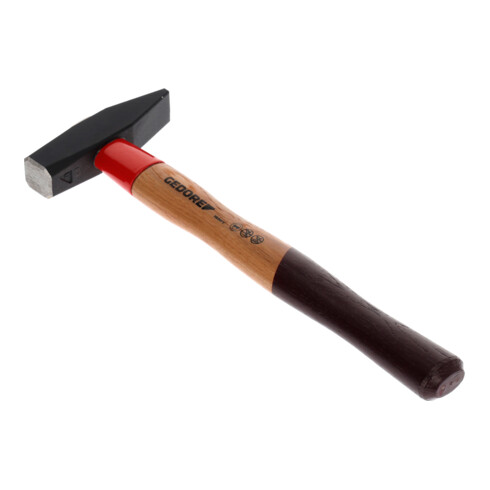 Marteau d'ajusteur Gedore avec manche en hickory, avec protection du manche, forme anglaise
