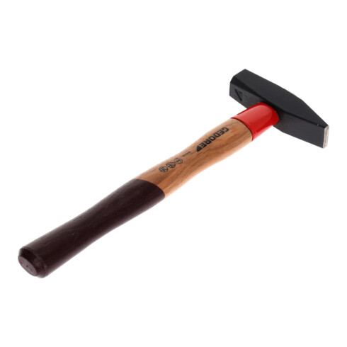 Marteau d'ajusteur Gedore avec manche en hickory, avec protection du manche, forme anglaise