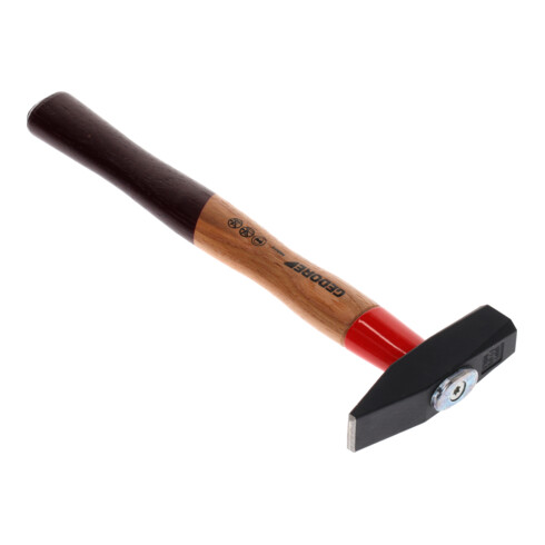 Marteau d'ajusteur Gedore avec manche en hickory, avec protection du manche, forme anglaise